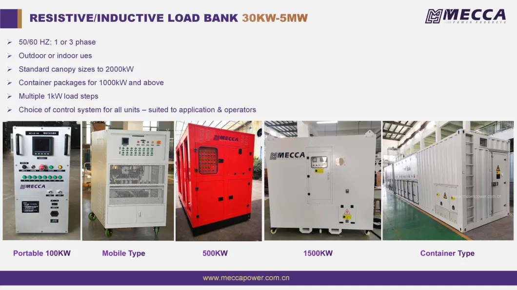 AC 500kw Outdoor Design Dummy Resistor Genset Generator Testing Resistive Automatic Control Load Bank