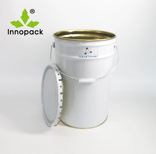Metal Bucket 20 Liter Gallon Large Paint Tin Bucket Pail Can for Water Based Paint