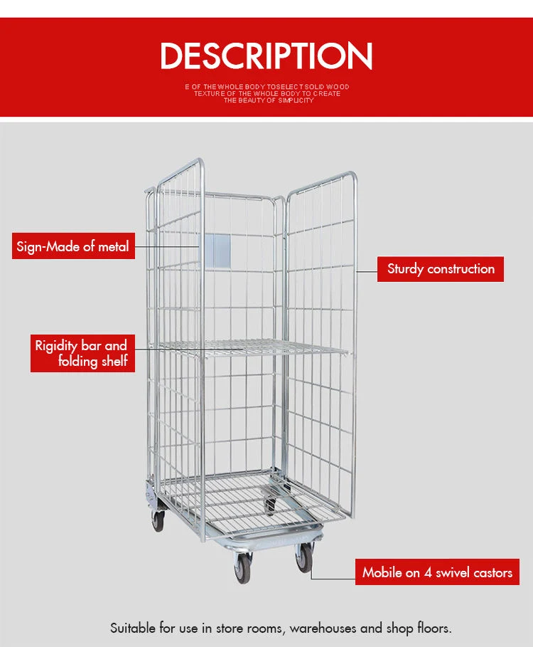 Roll Mesh Small Steel Cage Wire Cage Industrial Metal Cage Storage Container