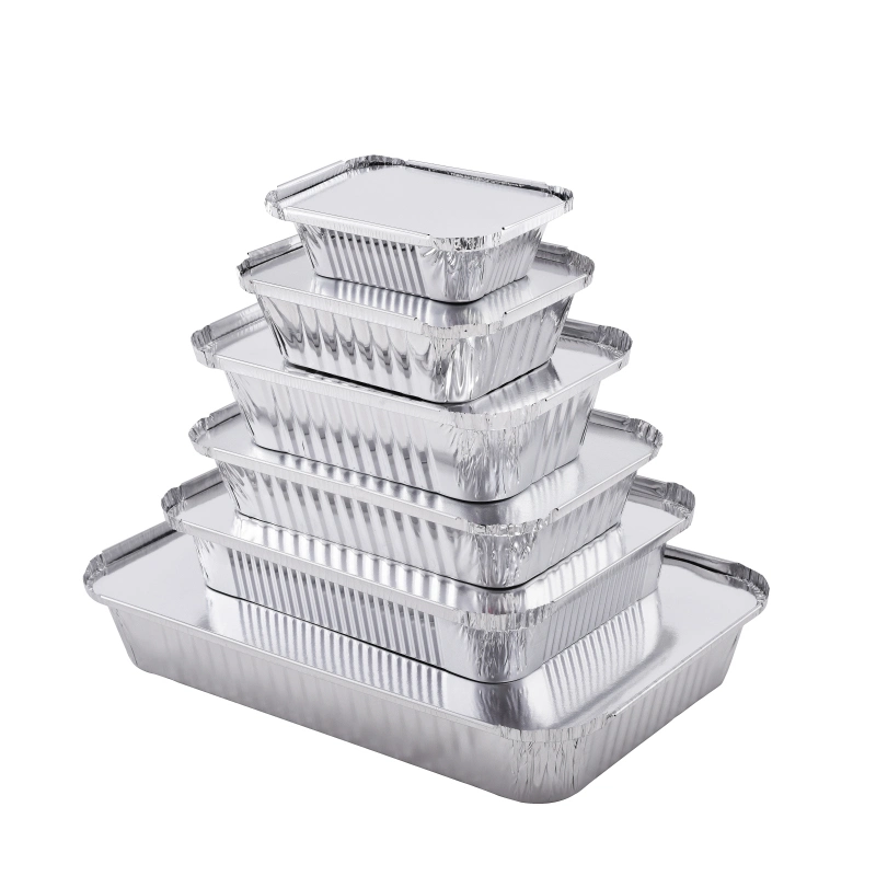 Disposable Airline Aluminium Foil Container Round Barbecue Aluminum Foil Tin Box