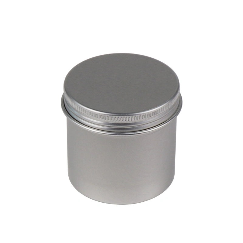 Custom Matte Gloss 15g 30g 50g 100g 350ml Black Food Grade Aluminum Jar Beard Oil Can Storage Aluminum Tin