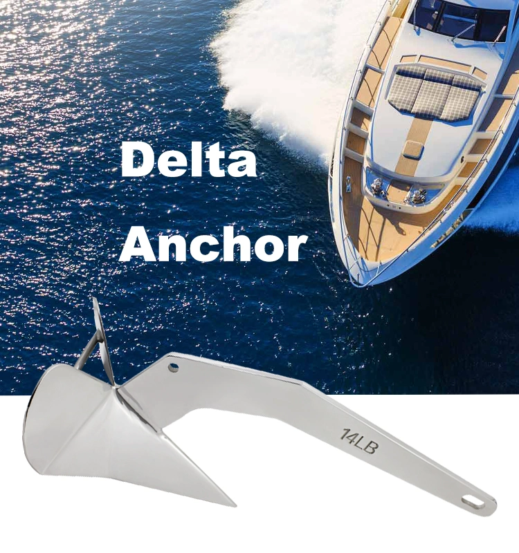 316 Stainless Steel 14lb Boat Plow Delta-Style Anchor of Yacht