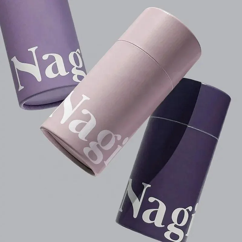 Custom Printed Creative Round Kraft Paper Tube Packaging for Towels