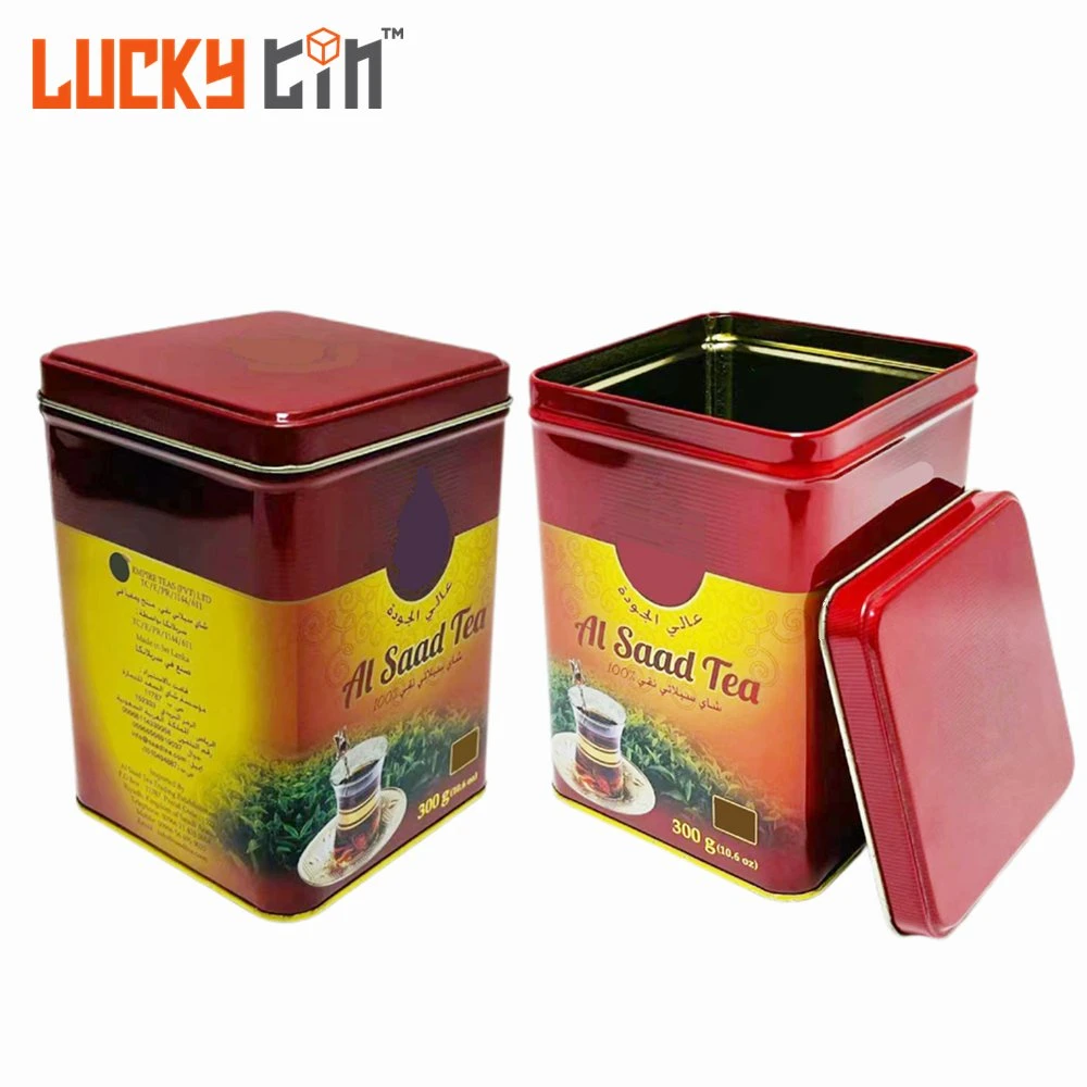 Factory Custom Tinplate Packaging Square Sample Storage Container Metal Can Twg Tea Tin Box for Tea