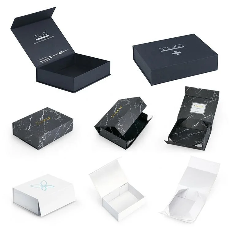 Custom Logo Printed Luxury Rigid Gift Folding Box Cardboard Boxes Packaging with Magnet