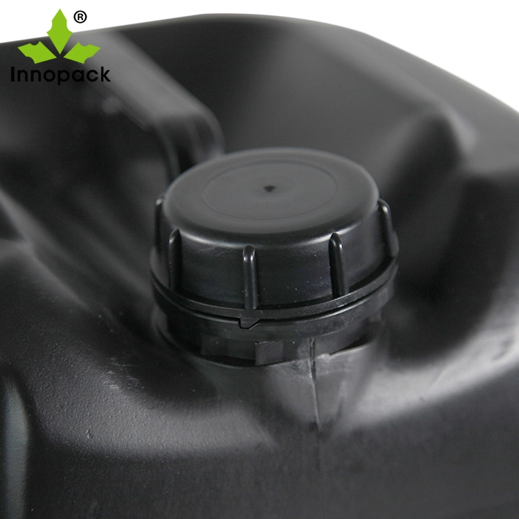 20L Black Plastic HDPE Jerry Can with Cap for Oil