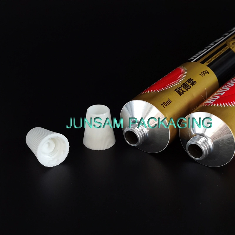 Wholesale Manufacturing Aluminum Empty Tubes Cosmetic Packaging Foldable Metal Container