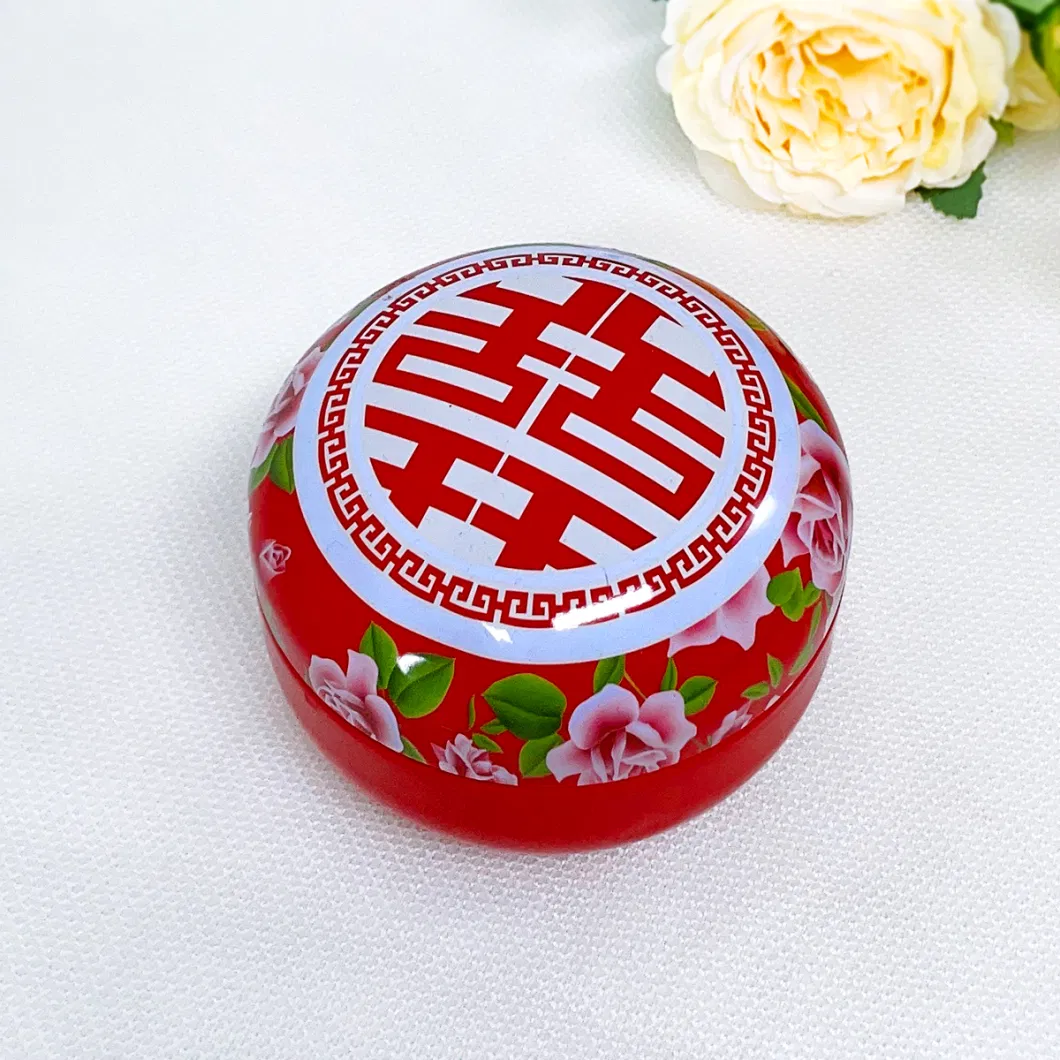 Large Round Macaron Flat Drum Tin Candy Tin Box Packaging Gift Box