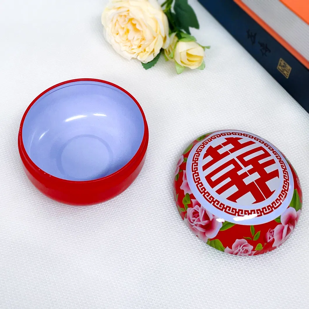 Large Round Macaron Flat Drum Tin Candy Tin Box Packaging Gift Box