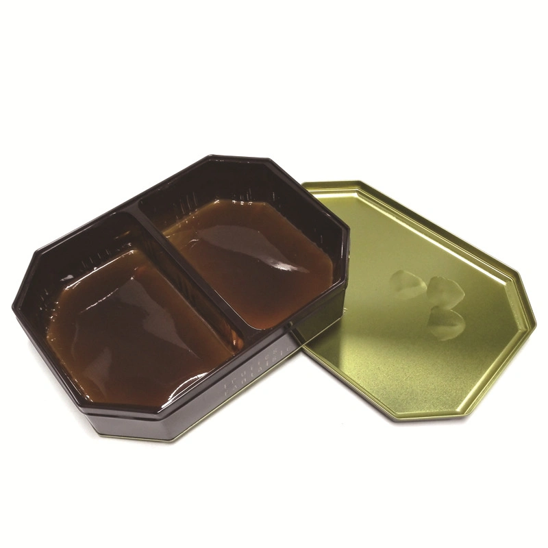 Custom Big Rectangular Polygonal Chocolate Chewy Candy Packaging Metal Candy Tin