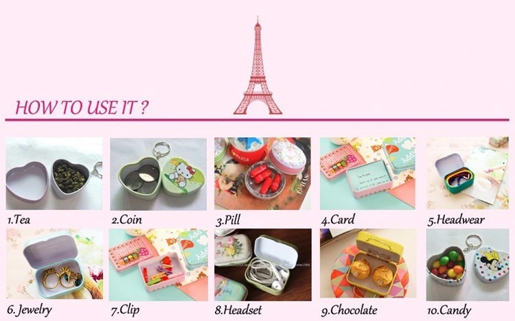 Pure and Fresh Flower Print Small Tin Box Kawaii Mac Cosmetics Trinket Organizer Mini Container for Tea Pill Coin Box