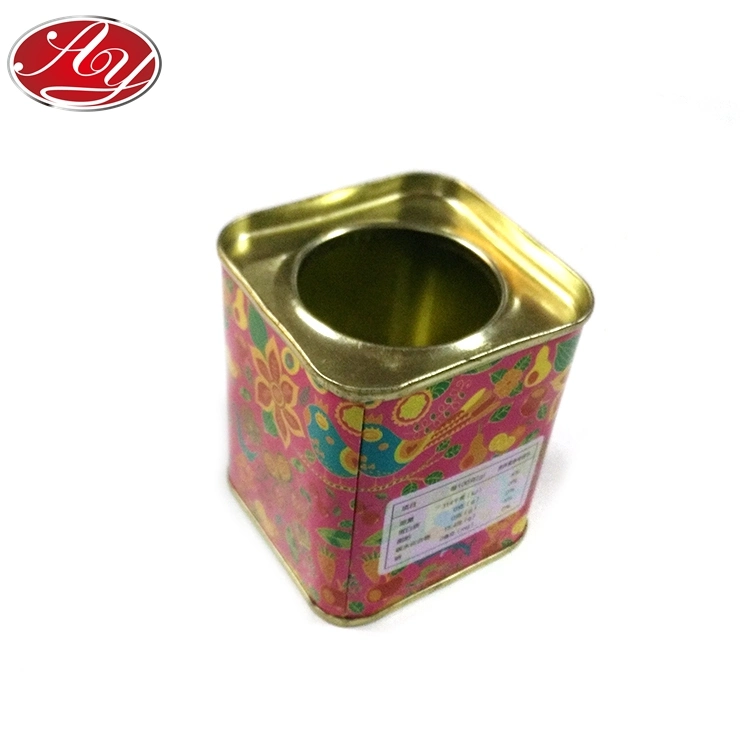 Fruit Tea Coffee Square Candy Food Gift Large Metal Tin Can