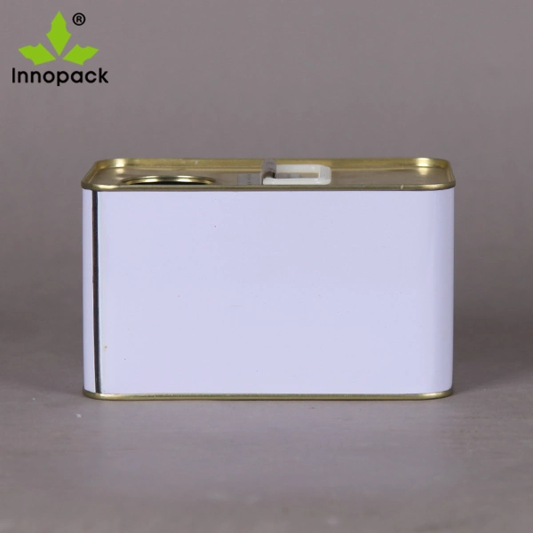 500ml Metal Tinplate Rectangular Screw Cap Top Tin Can