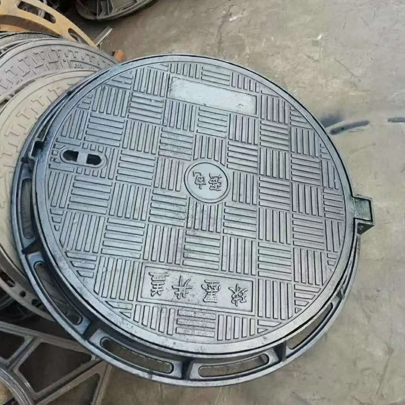 Customize Ductile Iron Manhole Cover High Loading Road Recessed Heavy Cast Round Manhole Cover and Frame Metal Sealed Sewer Lid