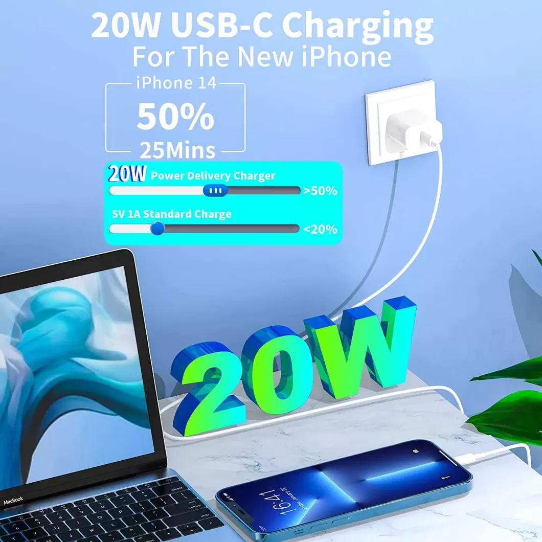 Dual USB C Charger for iPhone 12 13 14 PRO Max - 35W Power Adapter