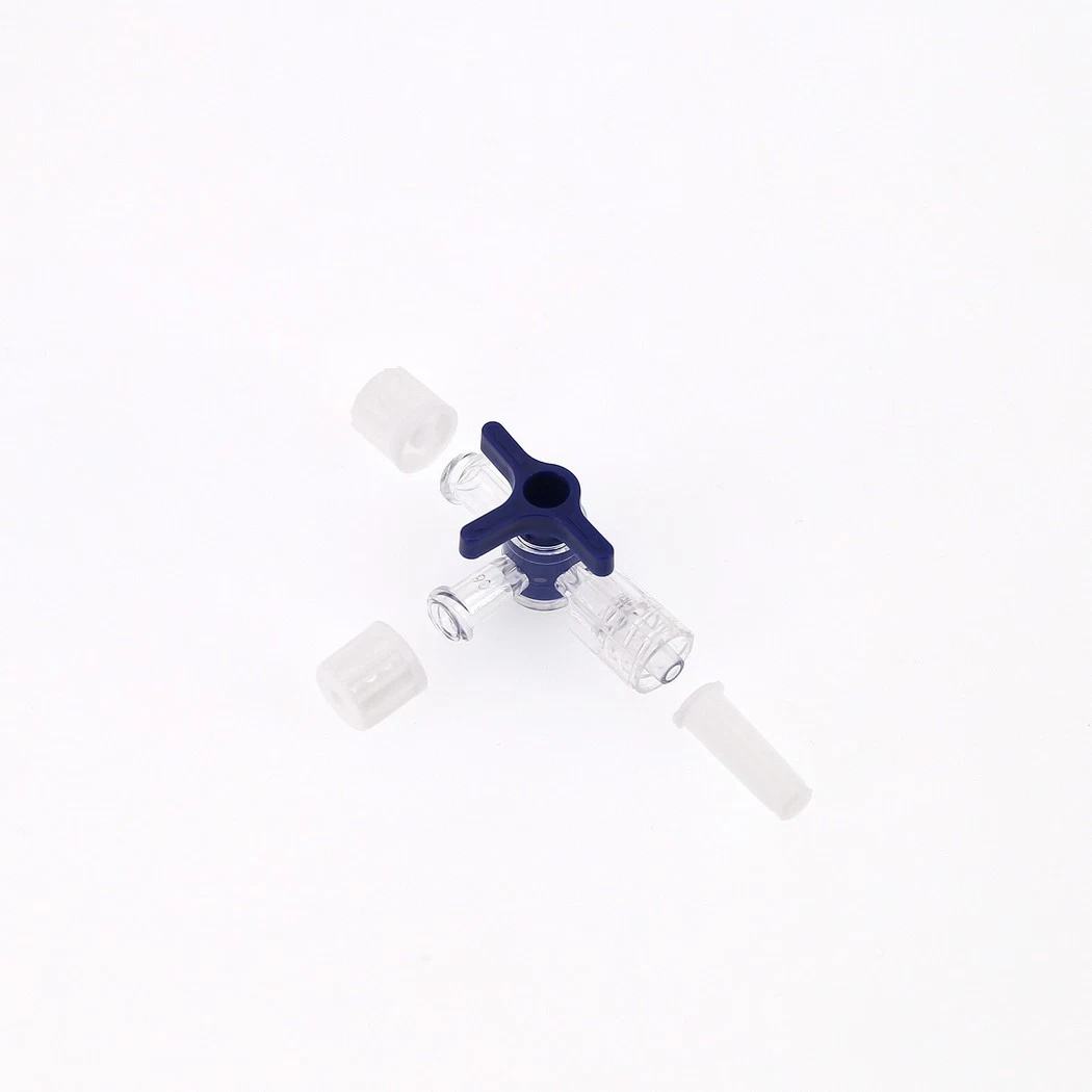 Medmount Medical Disposable Sterile Luer Lock Triple Three Way Stopcock Valve with Extension Line CE ISO