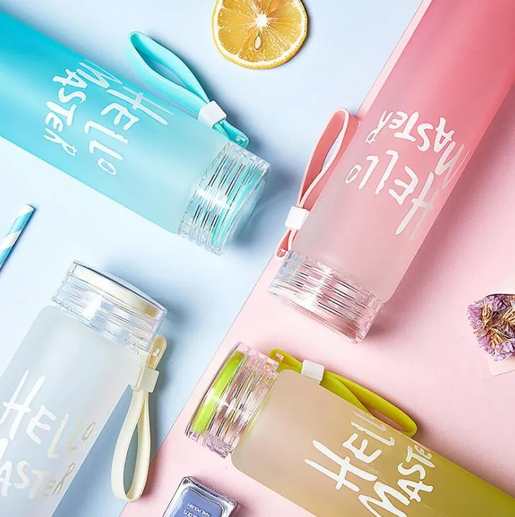 16oz 500ml 350ml Empty Custom Logo Printed Ice Cold Drink Glass Mason Juice Candy Honey Water Jars with Straw Handle