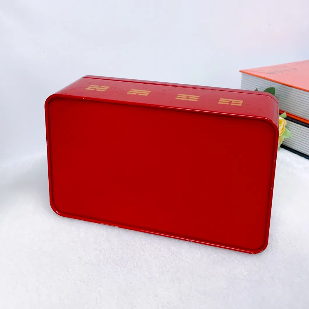 Large Capacity Rectangular Tinplate Box Tea Food Metal Tin Box Can