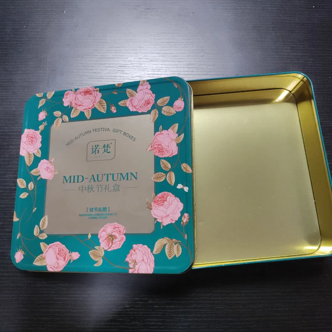 Hot Sale Custom Printing Big Size Metal Tin Box for Cookies Packaging