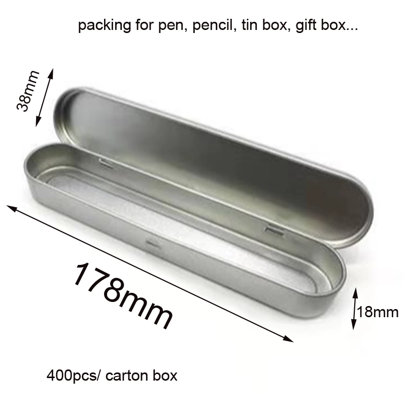 Hot Sell Rectangular Tin Box Eyebrow Fishing Packaging Pen Gift Box