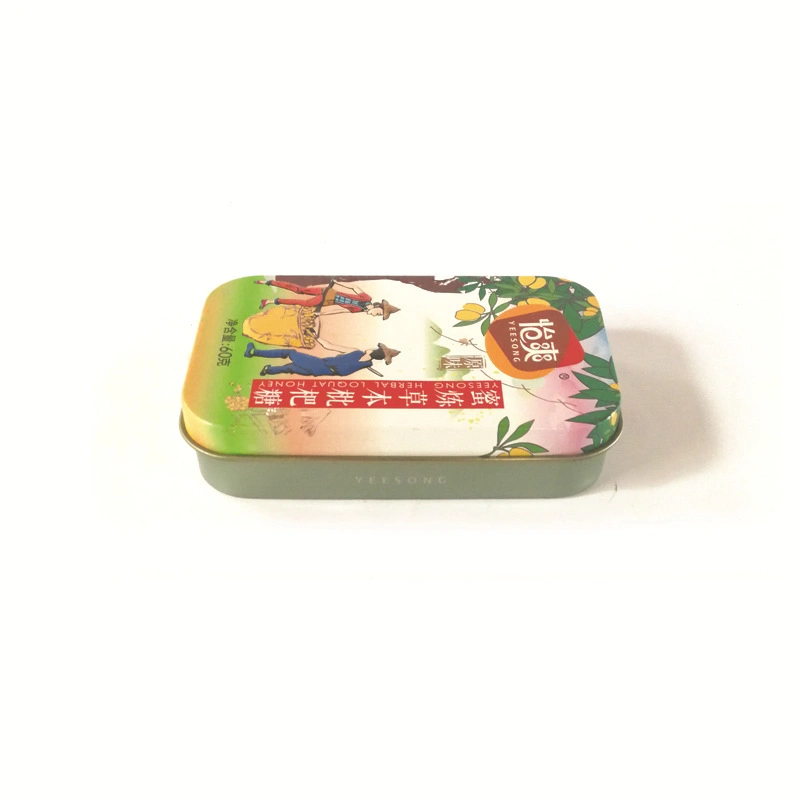 Custom Small Rectangular Chewing Gum Candy Mint Packaging Mint Tin Box