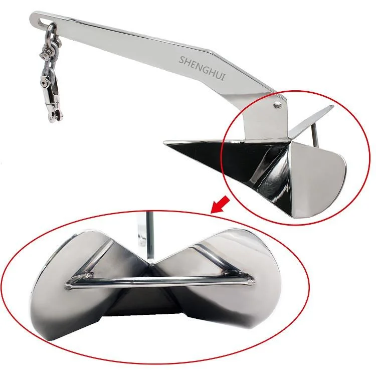 316 Stainless Steel 14lb Boat Plow Delta-Style Anchor of Yacht