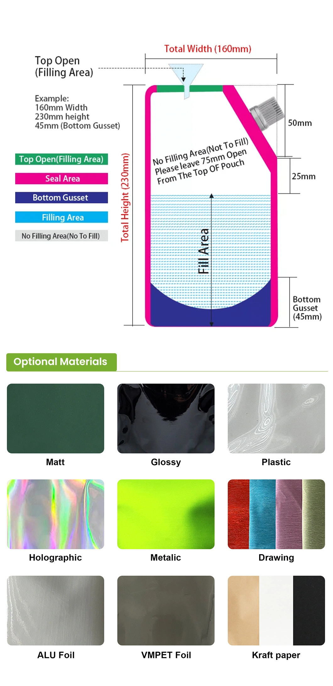 Manufacturer High Quality Doypack Organic Food Packing BPA Free Baby Food Packaging