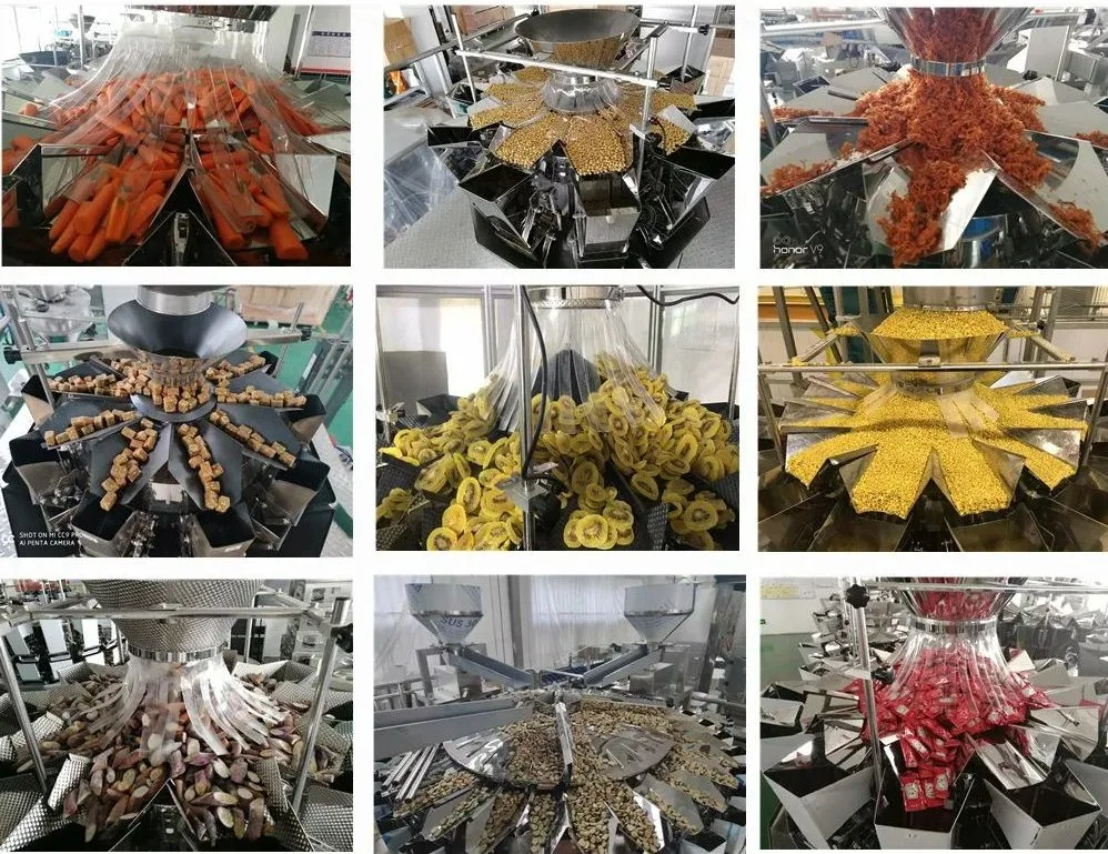 Supply Automatic Packaging System Multihead Scale Multihead Computer Combination Scale 10/14 Head Puffed Food Multihead Combination Scale