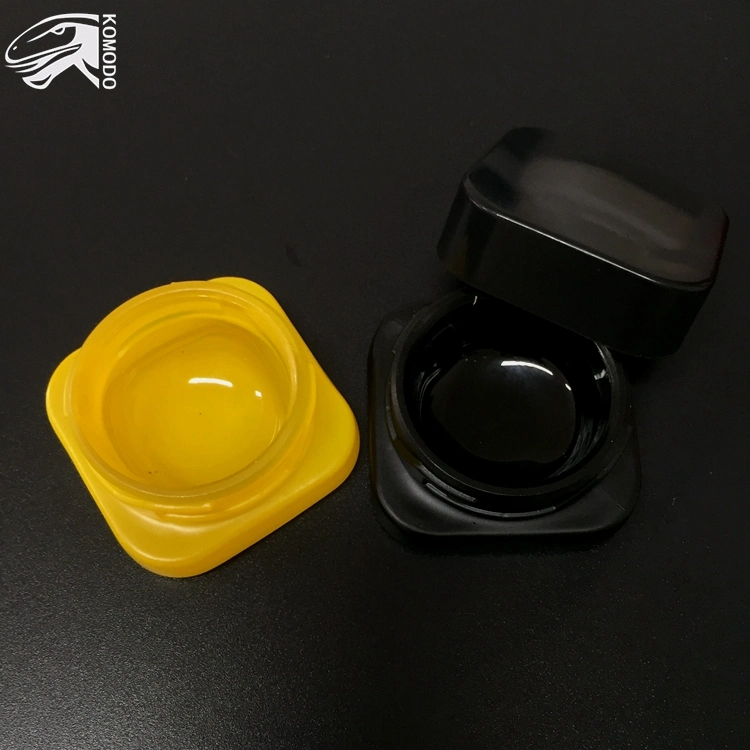 Custom Printed 5 Ml Black Childproof Square Glass Jar