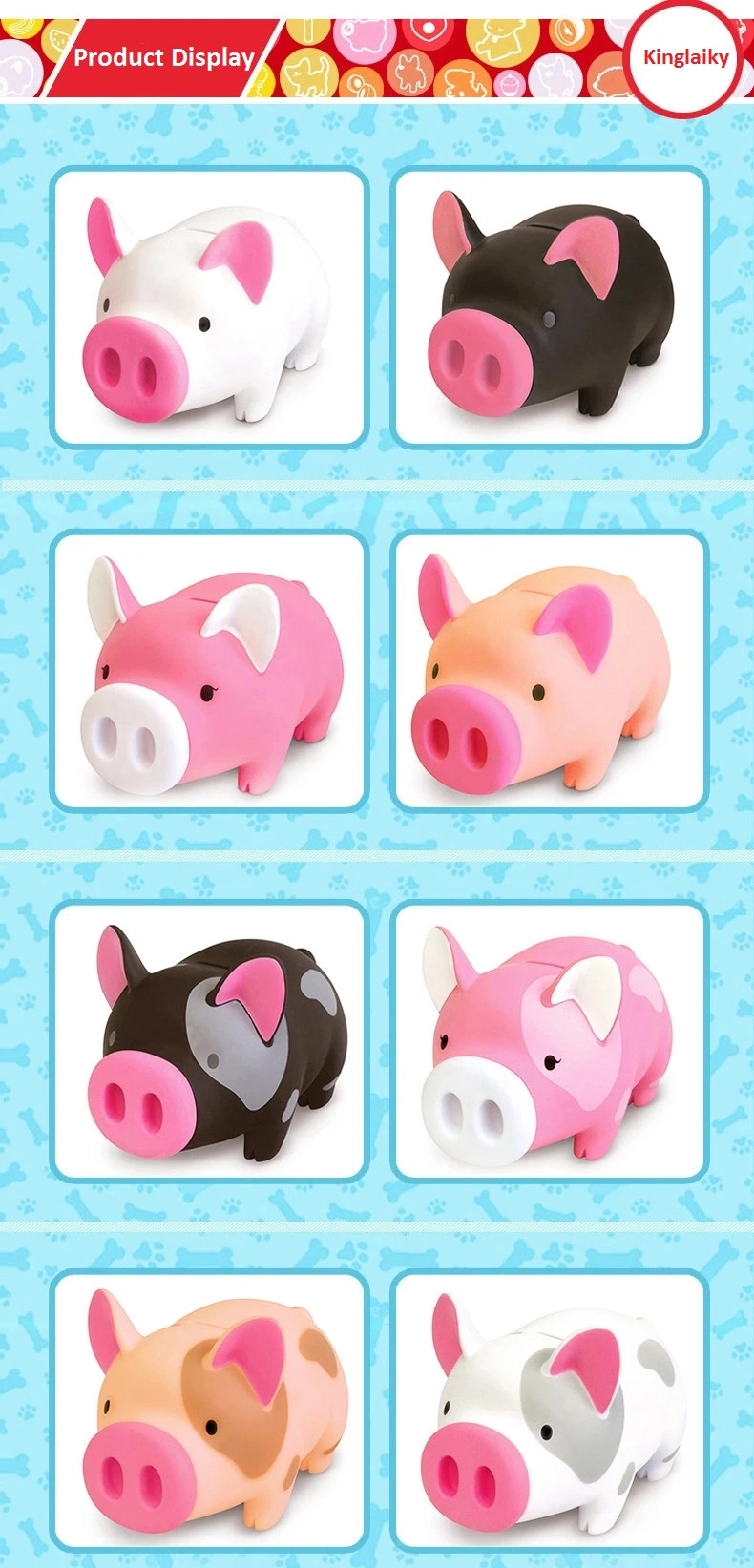 Plastic Piggy Bank in Gift Box Coin Money Storage for Kid&prime;s Birthday