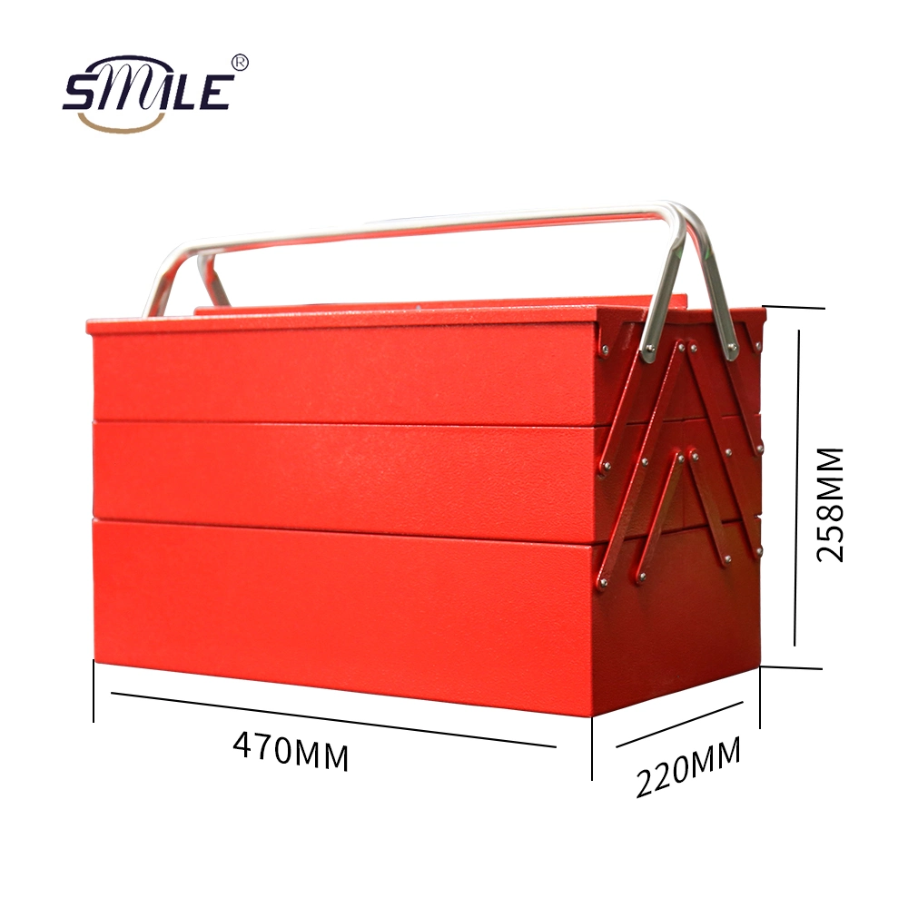 Smile High Quality Long Life Toolbox Multi Functional Large Garden Tool Storage Box Small Metal Truck Toolbox