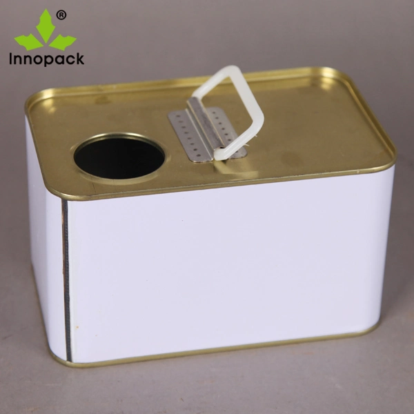 500ml Metal Tinplate Rectangular Screw Cap Top Tin Can