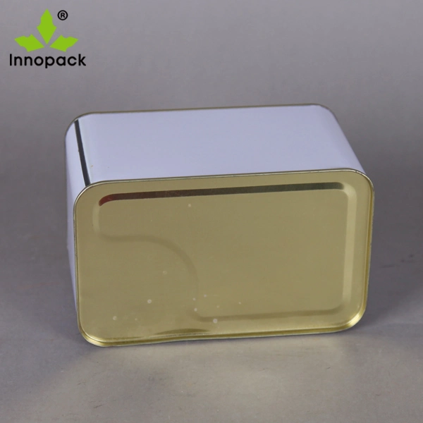 500ml Metal Tinplate Rectangular Screw Cap Top Tin Can