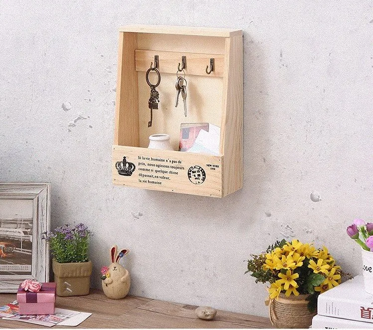 Customization Wooden/Wood Wall Mounted Box for Keys Hanging
