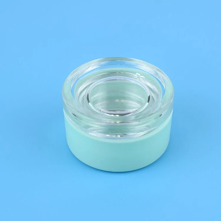 3G 5g 7g 9g Small Clear Glass Cream Jars Custom Logo Round Concentrate Containers Child Resistant Cap CRC Glass Jar