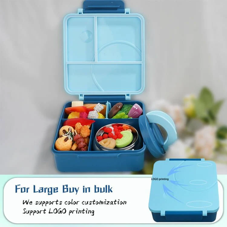 Good Quality Leakproof 304 Stainless Steel Plastic Thermo Bento Lunch Box Packaging Tin Box