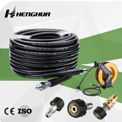 Kink Free Hydraulic High Pressure Washer Hose 1/4&quot; M22-14mm Brass Thread Replacement for Most Brand Pressure Washers