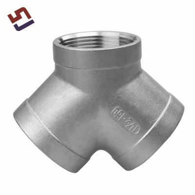 Suppliers Sanitary Alloy Steel Tube Fittings Casting High Pressure Pipe Fittings Female NPT/Bsp Threaded Bathroom/Pipe Fitting Tee