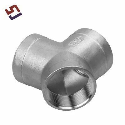 Suppliers Sanitary Alloy Steel Tube Fittings Casting High Pressure Pipe Fittings Female NPT/Bsp Threaded Bathroom/Pipe Fitting Tee