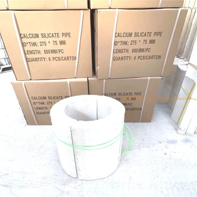 650c 1050c Pipeline ID 18-400mm Thermal Insulation Material Calcium Silicate Pipe for High Temperature Heat Chemicals Ss Stainless Steel Pipes Section Covers