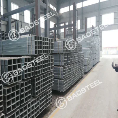 Q195, Q235, Q345 Galvanized Tube 5.8m-12m Length Galvanized Steel Square Pipe for Bridge