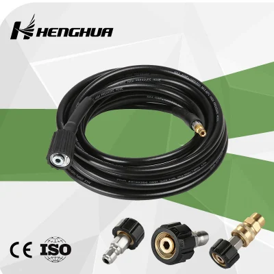Kink-Resistant High Pressure Washer Hose: Available in 25-100 FT Lengths, Designed as a Water Hose Replacement with M22-14mm Brass Thread
