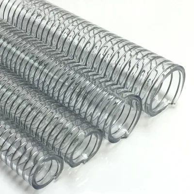PVC High / Low Temperature Resistant Spiral Steel Wire Reinforced Hose Pipe