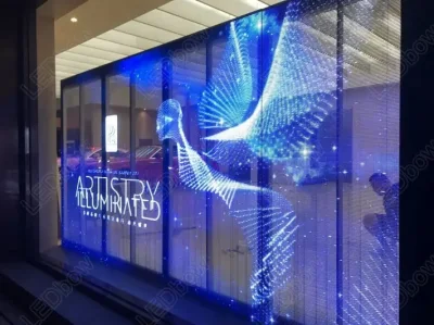 Side Illuminated Transparent LED Display Wall Wide Viewing Angle Wide Color Gamut
