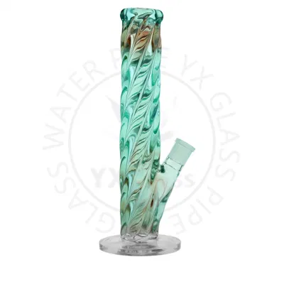 Colored Sandblasted Rainbow Glass Beaker Frosted Water Pipe Factory Wholesale Glass Pipe
