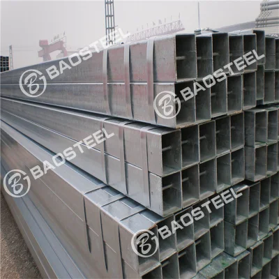 Q195, Q235, Q345 Galvanized Tube 5.8m-12m Length Galvanized Steel Square Pipe for Bridge