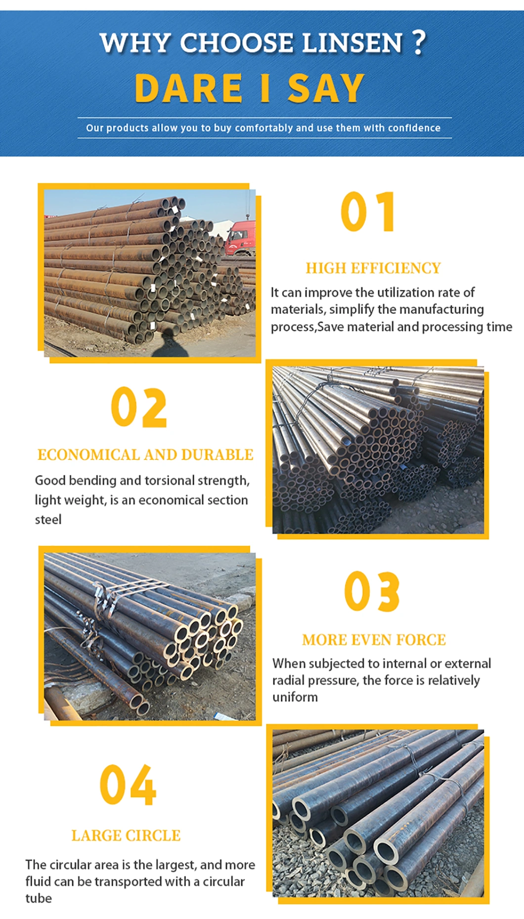 High Quality Manufacturer ASTM A334-1.6 Seamless Low Alloy Steel Pipe Hot Rolled Carbon Seamless Steel Pipe Supplier