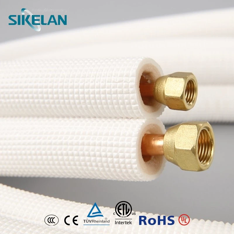 High Temperature Resistance HVAC Insulation PE Coated Single/Double Copper Pipe