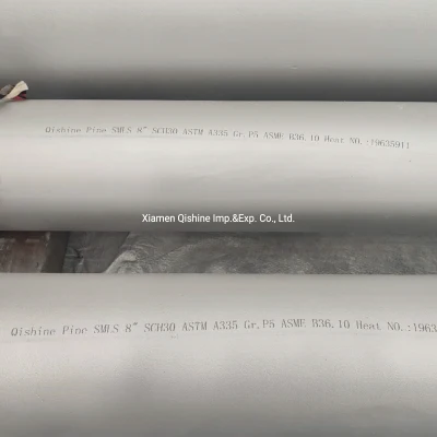  ASTM A335 P1/P2/P5/P9/P11/P21/P22/P91 Tubo de caldera de servicio de alta temperatura sin costura de acero aleado.