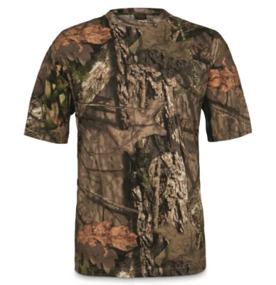 Verano transpirable Camo caza militar T-Shirts para hombres Short-Sleeved Camiseta de caza